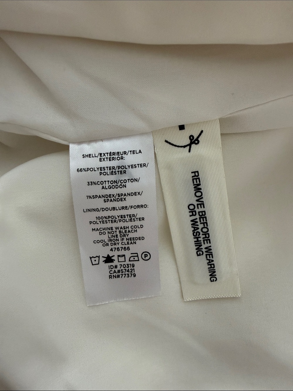 Ann Taylor Ivory Single-Button Textured Blazer - Picture 6 of 6
